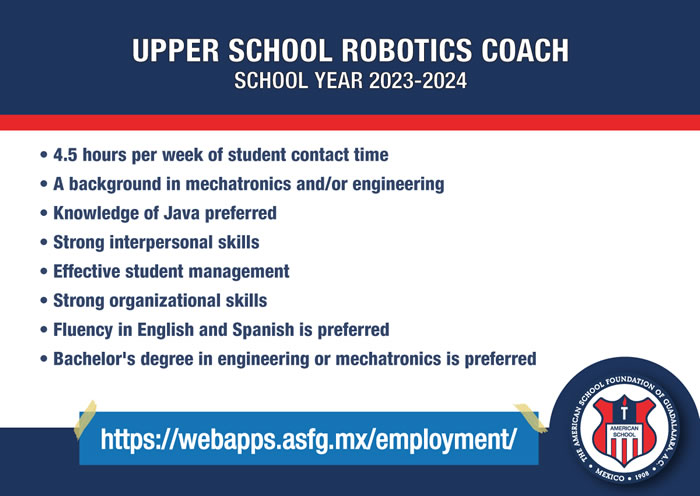 Upper School Robotics Coach